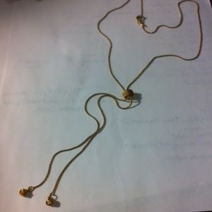 Vintage Gold necklace with knot pendent